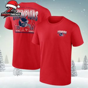 Ole Miss Rebels College Football Playoff 2026 Sugar Bowl Champions Scoring Drive Two Sided Unisex T-Shirt