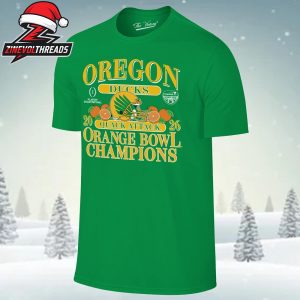 Oregon Ducks 2026 CFP Quaterfinal Capital One Orange Bowl Champions Unisex T-Shirt