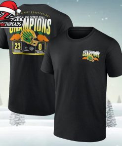 Oregon Ducks College Football Playoff 2026 Orange Bowl Champions Scoring Drive Two Sided Unisex T-Shirt
