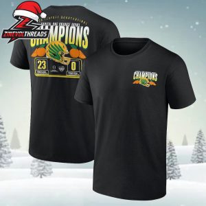 Oregon Ducks College Football Playoff 2026 Orange Bowl Champions Scoring Drive Two Sided Unisex T-Shirt