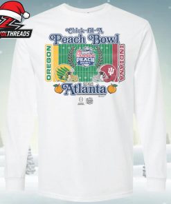 Oregon Ducks Vs Indiana Hoosiers 2026 Chick-fil-A Peach Bowl 2-Team White Tee Unisex T-Shirt