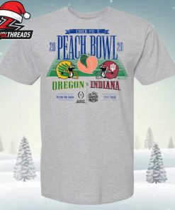 Oregon Ducks Vs Indiana Hoosiers Chick-fil-A Peach Bowl 2026 2-Team Tee Unisex T-Shirt