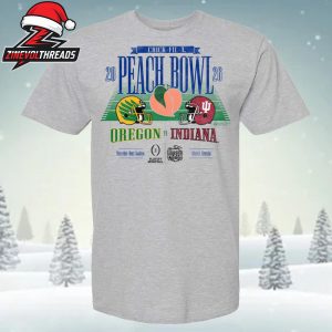 Oregon Ducks Vs Indiana Hoosiers Chick-fil-A Peach Bowl 2026 2-Team Tee Unisex T-Shirt