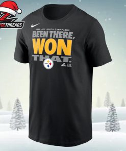 Pittsburgh Steelers Nike 2025 AFC North Division Champions Locker Room Trophy Collection Unisex T-Shirt
