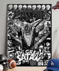 Rob Zombie The Great Satan New Album Cassete Cover Home Decor Poster Canvas