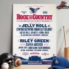 Rock The Country Celebrating 250 Years Of Freedom Line Up Poster On July 10th And 11th 2026 Home Decor Poster Canvas