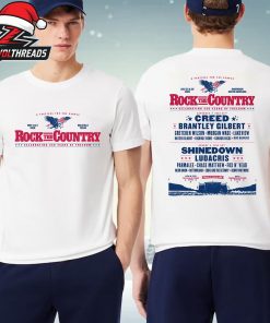 Rock The Country Celebrating 250 Years Of Freedom Line Up Poster On July 25th And 26th 2026 Two Sided Unisex T-Shirt