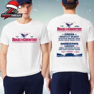 Rock The Country Celebrating 250 Years Of Freedom Line Up Poster On July 25th And 26th 2026 Two Sided Unisex T-Shirt