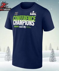 Seattle Seahawks 2025 NFC Champions Right Side Draw Unisex T-Shirt