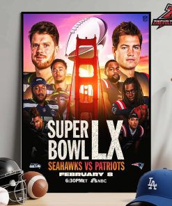 Seattle Seahawks Versus New England Patriots A Super Bowl Rematch Over A Decade On February 8th 2026 Home Decor Poster Canvas