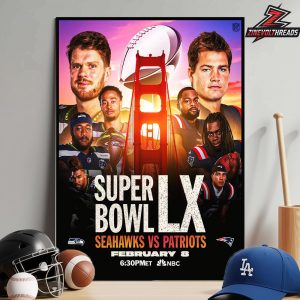 Seattle Seahawks Versus New England Patriots A Super Bowl Rematch Over A Decade On February 8th 2026 Home Decor Poster Canvas