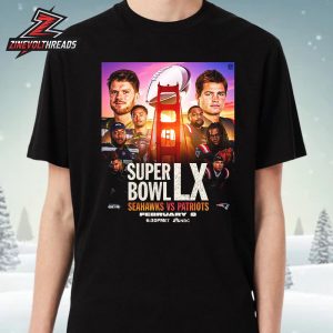 Seattle Seahawks Versus New England Patriots A Super Bowl Rematch Over A Decade On February 8th 2026 Unisex T-Shirt
