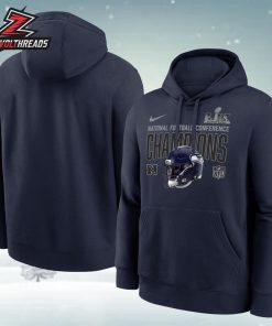Seattle Seahawks Nike 2025 NFC Champions Glory Shield Hoodie Unisex T-Shirt