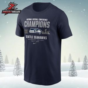 Seattle Seahawks Nike 2025 NFC Champions Team Nation Unisex T-Shirt