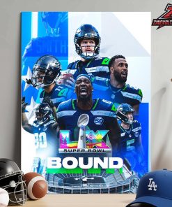 Seattle Seahawks Super Bowl LX Bound Versus New England Patriots NFL 2025-2026 Home Decor Poster Canvas