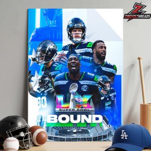 Seattle Seahawks Super Bowl LX Bound Versus New England Patriots NFL 2025-2026 Home Decor Poster Canvas