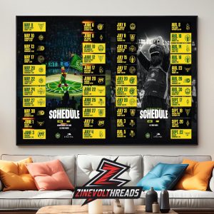 Seattle Storm WNBA 2026 Season Schedule Home Decor Poster Canvas