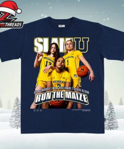 Syla Swords Mila Holloway Olivia Olson Michigan Wolverines On Slam University Cover Tee Run The Maize Unisex T-Shirt