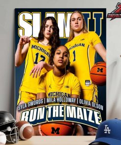 Syla Swords Mila Holloway Olivia Olson Michigan Wolverines On Slam University Lastest Cover Run The Maize Home Decor Poster Canvas