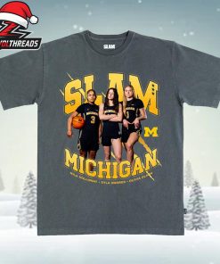 Syla Swords Mila Holloway Olivia Olson Michigan Wolverines WBB Slam Scratch Remix Heavy Tee Unisex T-Shirt