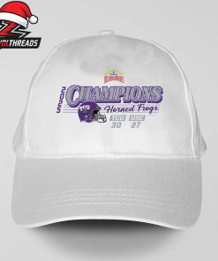 TCU Horned Frogs 2025 Valero Alamo Bowl Champions Hat Score Purple Snapback Classic Hat Cap