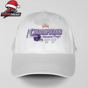 TCU Horned Frogs 2025 Valero Alamo Bowl Champions Hat Score Purple Snapback Classic Hat Cap