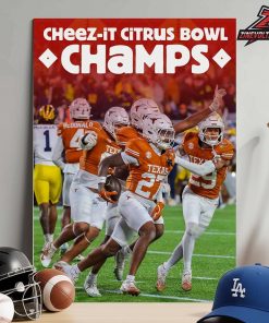 Texas Longhorns Is The 2025 NCAA Football Cheez-It Citrus Bowl Champions Home Decor Poster Canvas