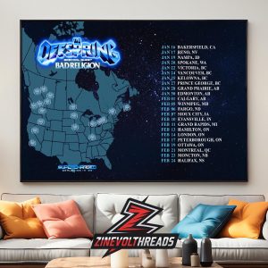 The Offspring Supercharged Worldwide 2026 Kicks Off In North America With Bad Religion Home Decor Poster Canvas