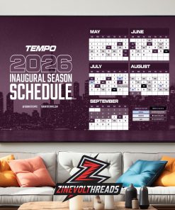 Toronto Tempo Official WNBA 2026 Season Schedule Home Decor Poster Canvas
