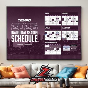 Toronto Tempo Official WNBA 2026 Season Schedule Home Decor Poster Canvas