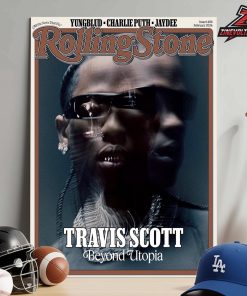 Travis Scott On Newest Cover Rolling Stone Magazine Beyond Utopia February 2026 Home Decor Poster Canvas