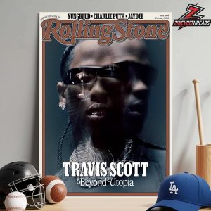 Travis Scott On Newest Cover Rolling Stone Magazine Beyond Utopia February 2026 Home Decor Poster Canvas