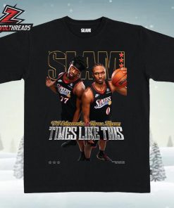 Tyrese Maxey And VJ Edgecombe Philadelphia 76ers On The Slam 260 Cover Tee Times Like This Unisex T-Shirt
