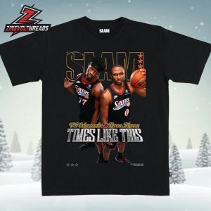Tyrese Maxey And VJ Edgecombe Philadelphia 76ers On The Slam 260 Cover Tee Times Like This Unisex T-Shirt