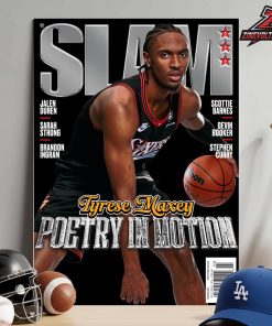 Tyrese Maxey Philadelphia 76ers On The Slam 260 Cover Magazine Poetry In Motion Home Decor Poster Canvas
