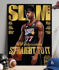VJ Edgecombe Philadelphia 76ers On The Gold Metal Slam 260 Cover Magazine Straight To It Home Decor Poster Canvas