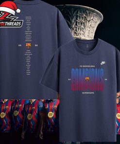 Victory Tee Winners Supercup FC Barcelona 2026 Merchandise Limited Two Sided Unisex T-Shirt