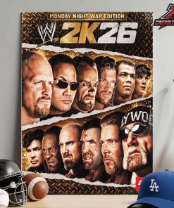 WWE Reveals The Cover For WWE 2K26 Monday Night War Edition Home Decor Poster Canvas