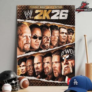 WWE Reveals The Cover For WWE 2K26 Monday Night War Edition Home Decor Poster Canvas