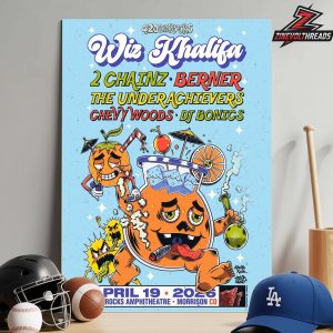 Wiz Khalifa Official Back At Red Rocks Amphitheatre Morrision CO On April 19th 2026 Home Decor Poster Canvas