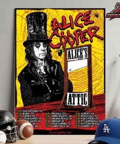 Alice Cooper 2026 Alice’s Attic Spring Tour Dates And Places List Home Decor Poster Canvas