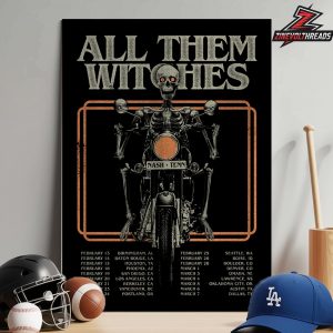 All Them Witches 2026 Tour Poster List Tour Dates And Places Home Decor Poster Canvas