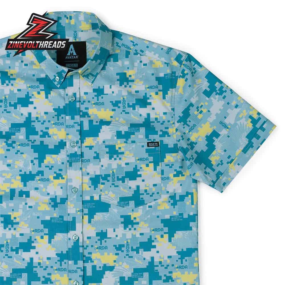 Avatar RDA Camo KUNUFLEX Short Sleeve Hawaiian Shirt Avatar RDA Camo KUNUFLEX Short Sleeve Hawaiian Shirt