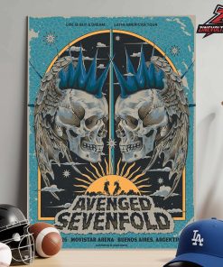 Avenged Sevenfold Limited Edition Poster For The Show At Movistar Arena Buenos Aires Argentina On February 3rd 2026 Home Decor Poster Canvas