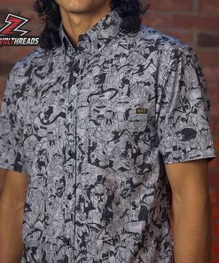 Batman The Animated Series Bat Noir KUNUFLEX Short Sleeve Hawaiian Shirt