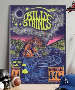 Billy Strings 2026 Tour Art Venue Poster By Fez Moreno At ExploreAshville Arena Asheville NC On February 11th 2026 Home Decor Poster Canvas
