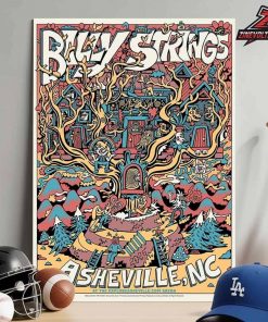 Billy Strings 2026 Tour Art Venue Poster By Killer Acid At ExploreAshville Arena Asheville NC On February 14th 2026 Home Decor Poster Canvas
