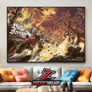 Billy Strings Combined Poster Bridgestone Single Night By Railey Bace Prints At Nashville TN On February 20th And 21st 2026 Home Decor Poster Canvas