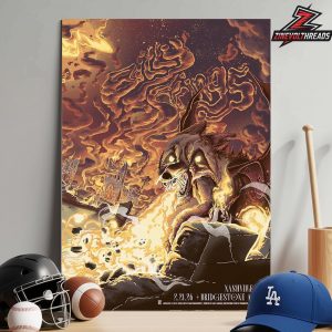 Billy Strings Venue Poster Bridgestone Single Night By Railey Bace Prints At Nashville TN On February 21st 2026 Home Decor Poster Canvas