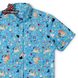 Bluey Beach Day KUNUFLEX Short Sleeve Hawaiian Shirt